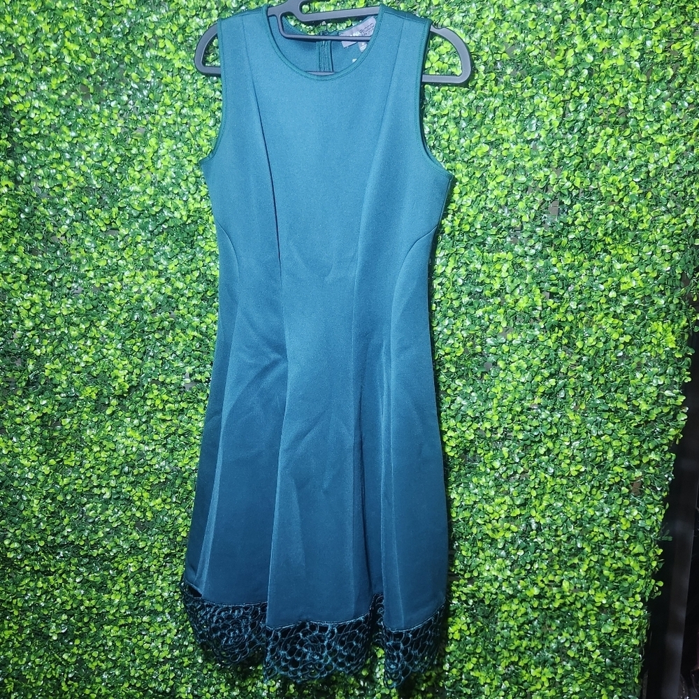 Donna Ricco Teal Midi Dress Size 6